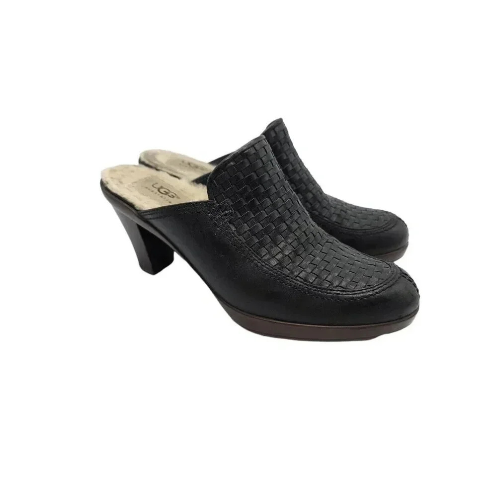 UGG Australia women's Gabriella Shearling Woven Clog Mule Heels 5564 Us 8 - Picture 1 of 7